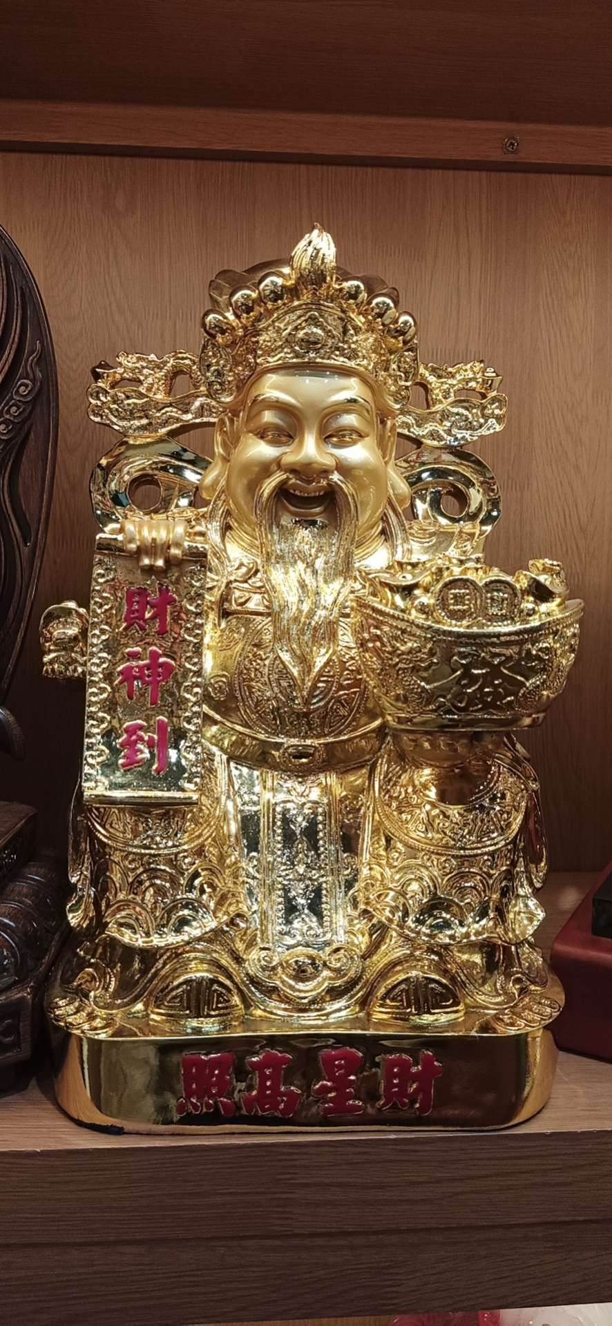 Electroplated God of Wealth figurine