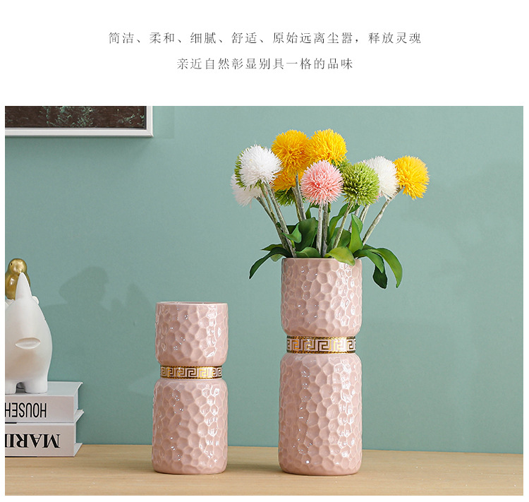 现代简约北欧陶瓷花瓶客厅摆件家居装饰品插花花器工艺品批发 https://m.1688详情图6