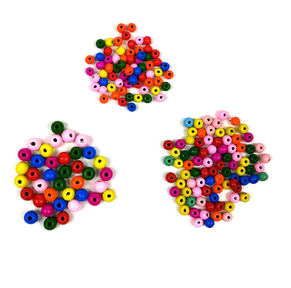 Children's educational DIY toys, handmade toys, colorful wooden beads, colorful plastic letter beads