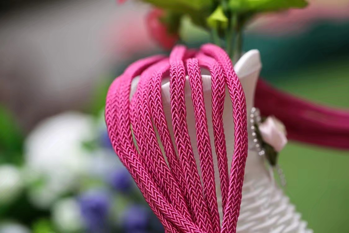 多股编织绳白底实物图