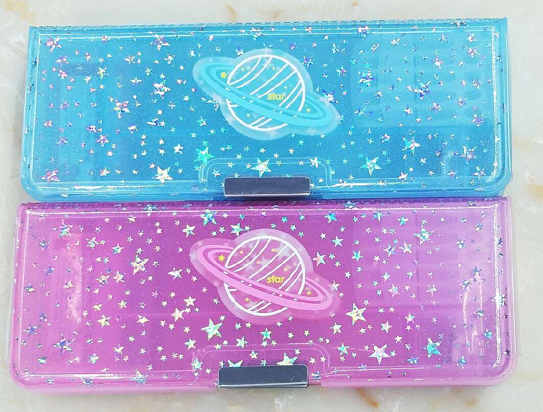 Five-pointed star plastic chapter plastic pen box, like you can consult customer service