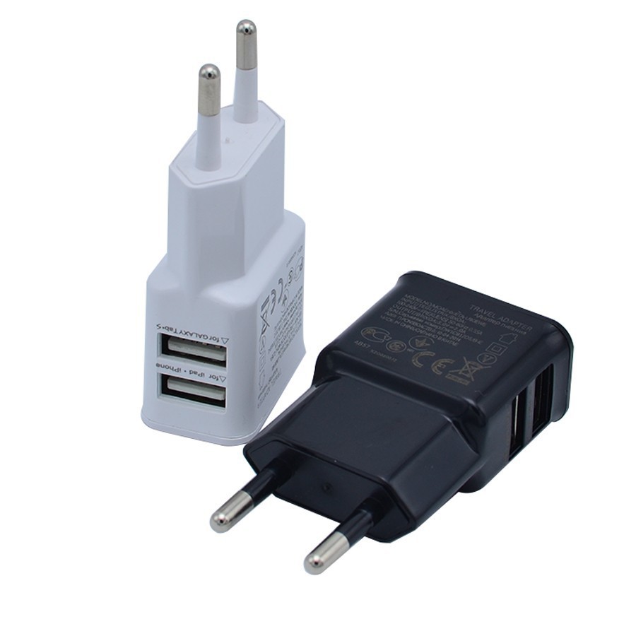 7100 Dual USB charging head 5V 1A 2A travel charger Smart Android phone charger cross-border wholesale thumbnail