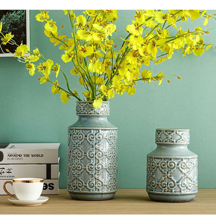 批发三件套陶瓷花瓶客厅插花复古花纹欧式工艺品陶瓷摆件厂家直销 https://m.1688.com/offer/6062产品图