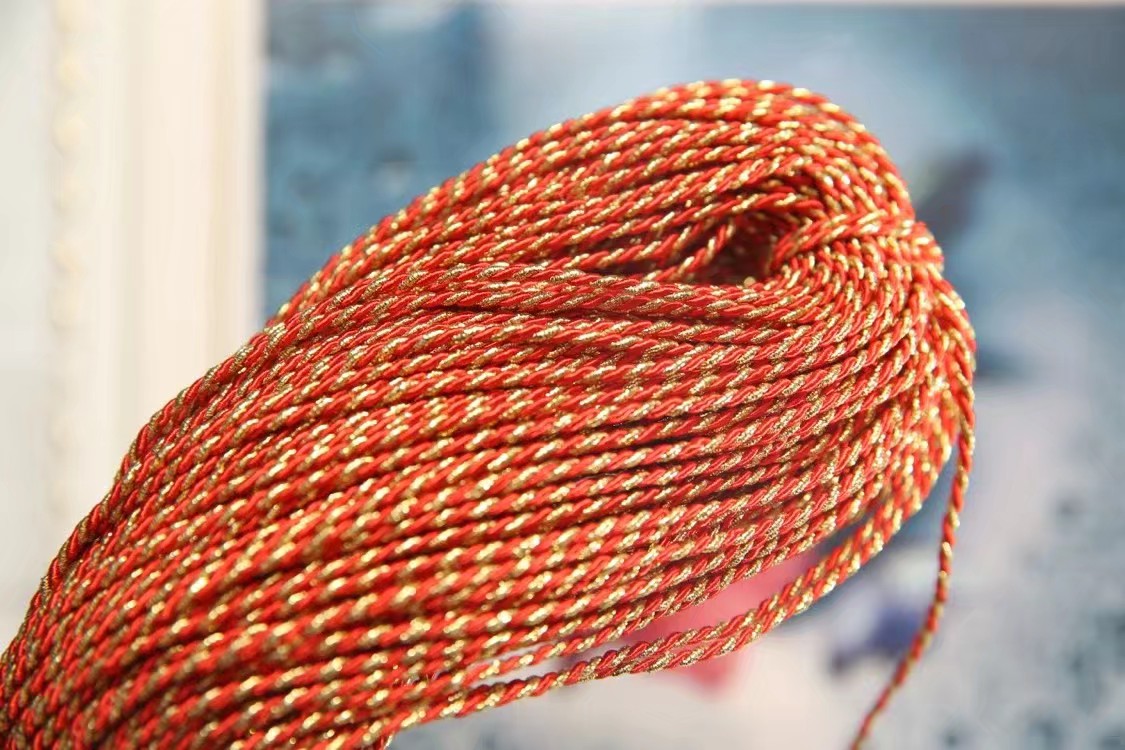 2mm两股绳（大红）   /扭绳  /三股绳细节图