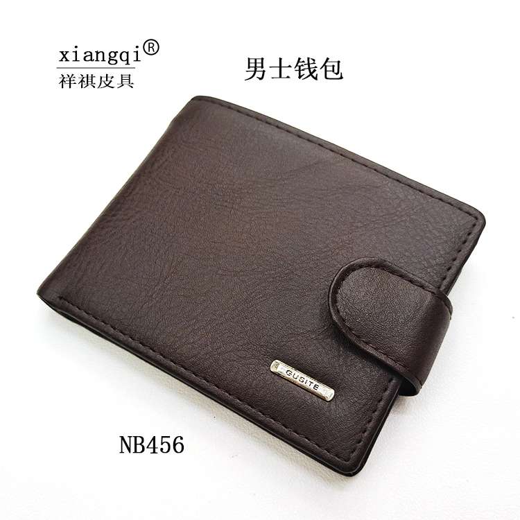 PU荔枝纹传统复古耳仔钱包男士票夹产品图