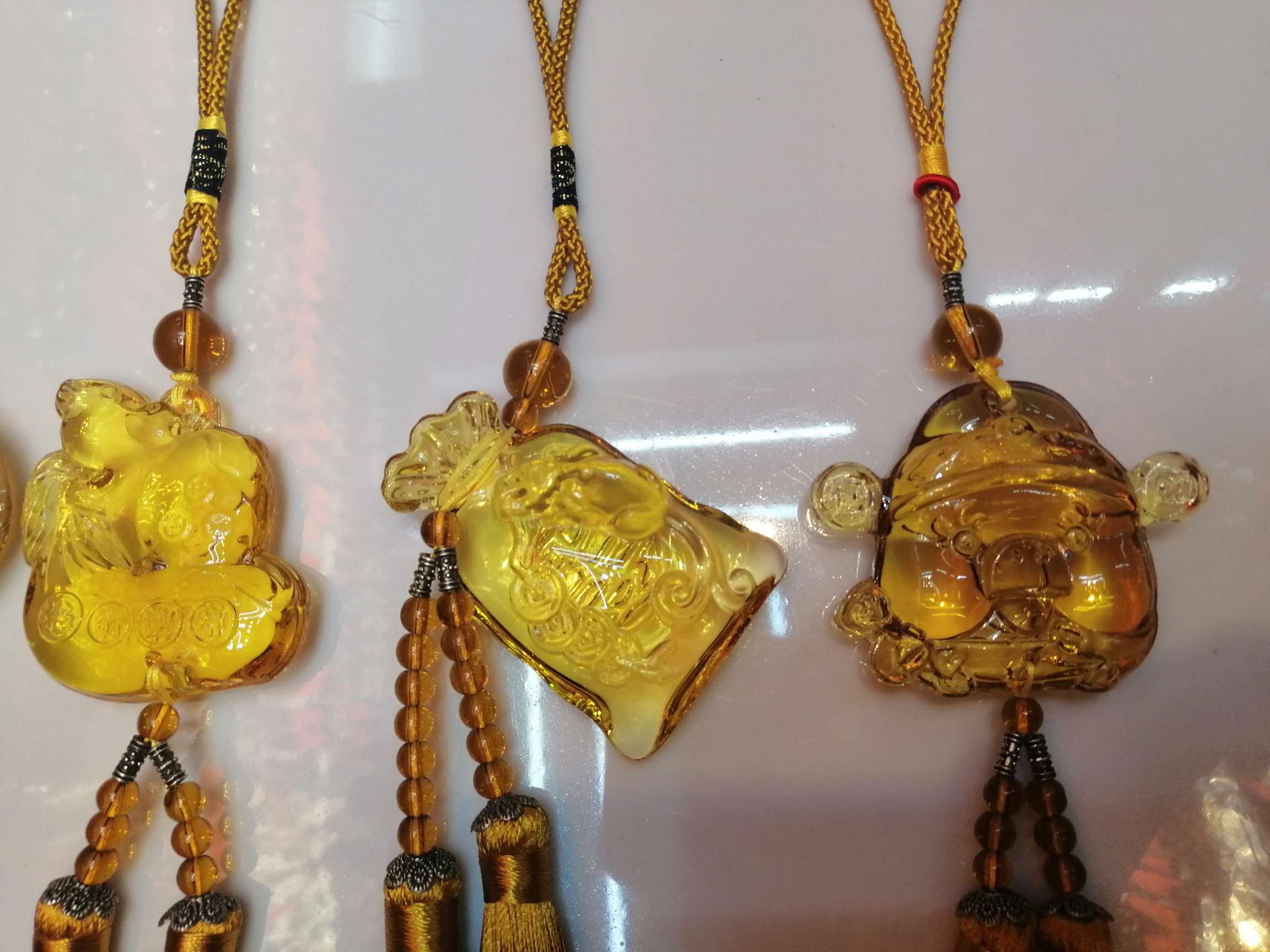 新款琉璃水晶财神 福袋子葫芦双须挂件