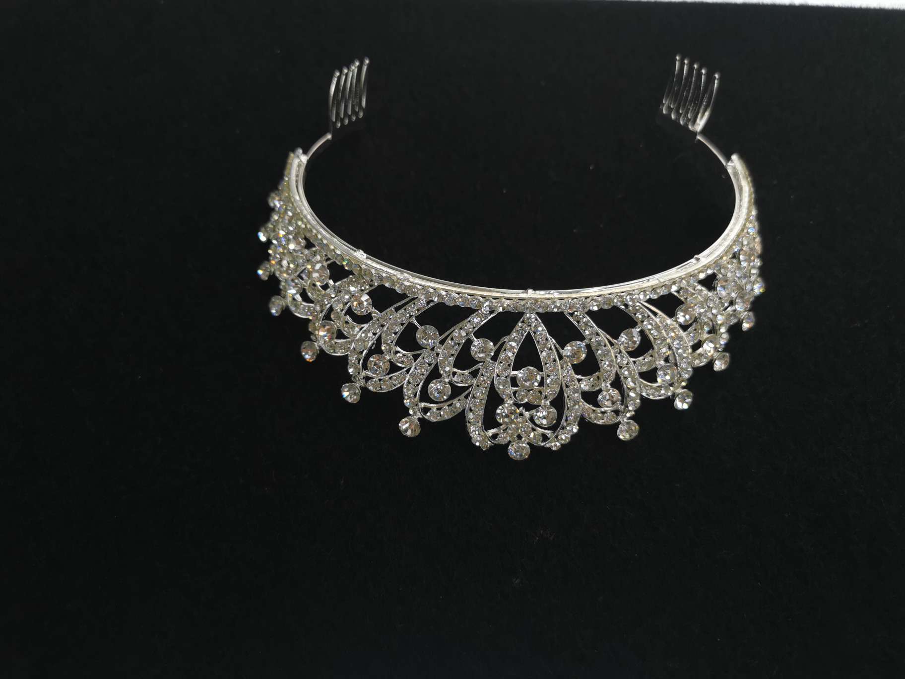 New Korean high - end rhinestone bride wedding crown simple atmosphere sweet princess wedding dress hearpiece thumbnail