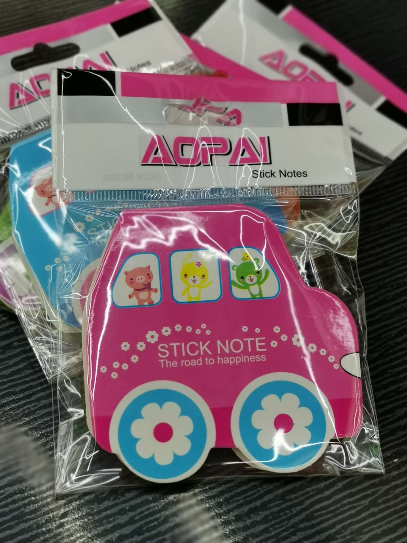 便利贴ZH0036卡通汽车创意便签贴韩版学生用可爱便利贴粘性强留言可粘N次贴详情图8