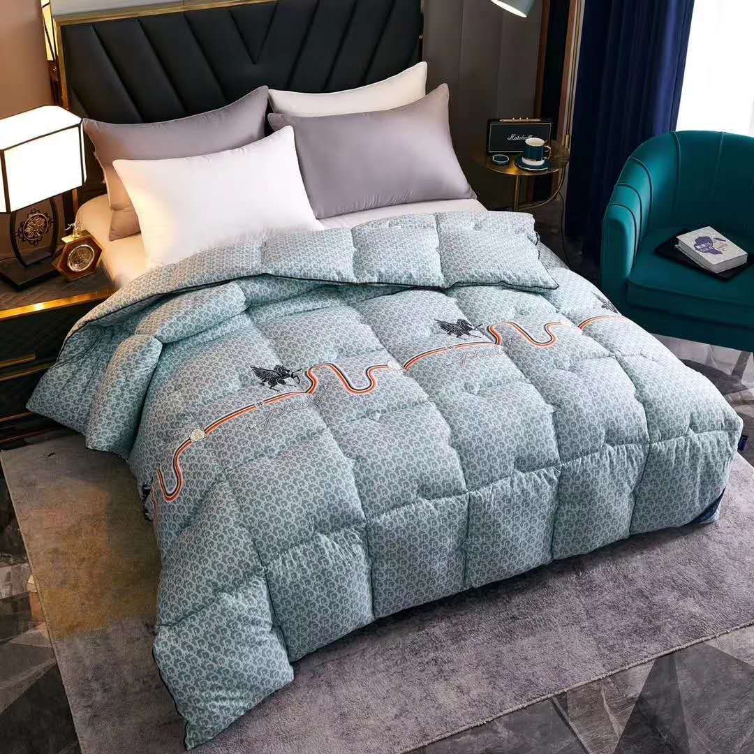 2021 New style factory direct sales wholesale cotton-filled spring and autumn quilts 1.5*2 factory direct sales blue