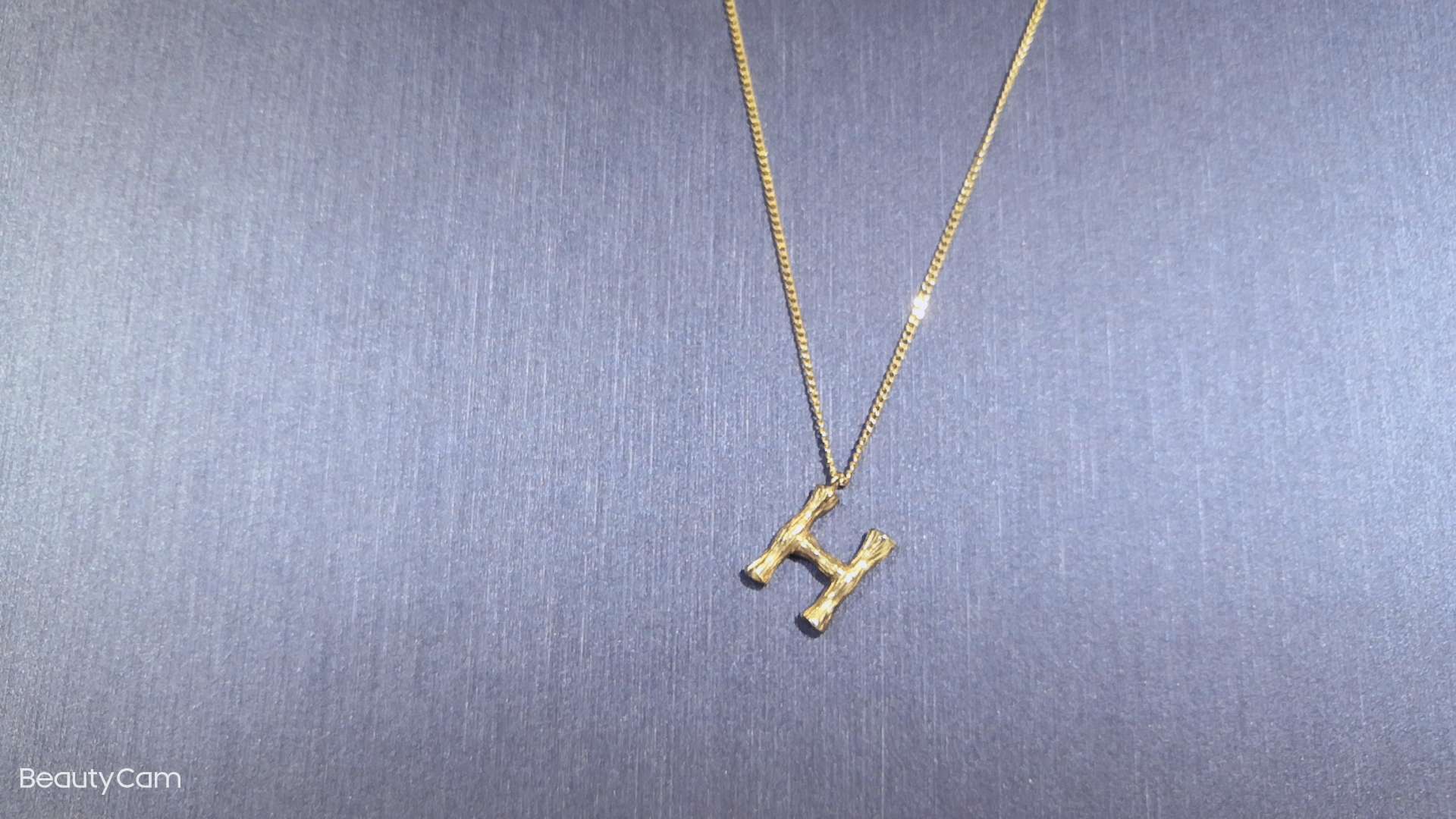 14K字母H链！细节图