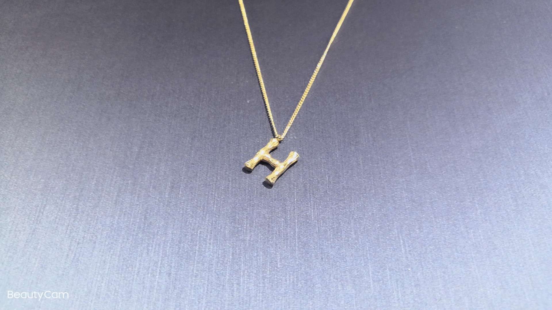 14K字母H链！产品图