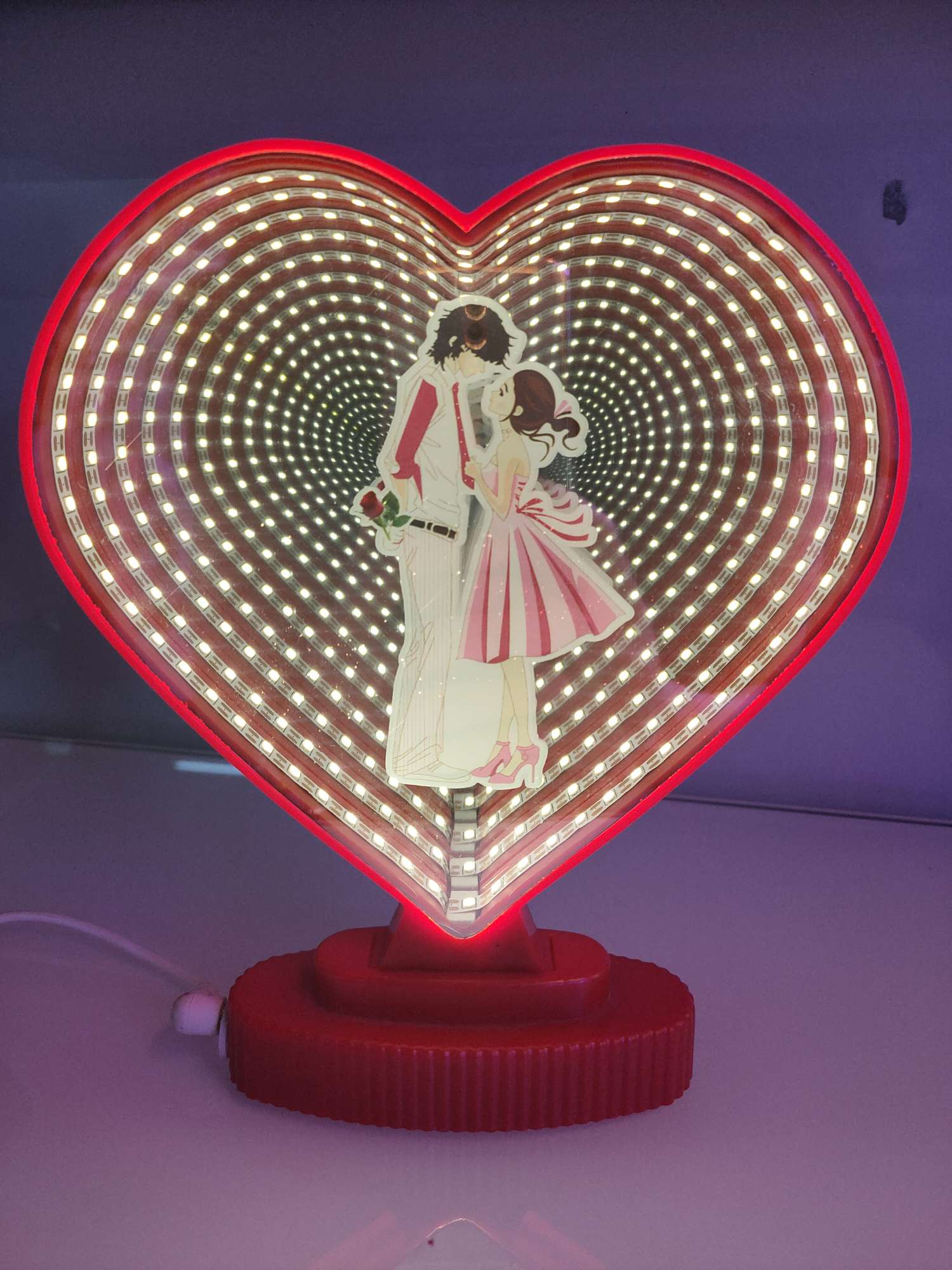 Valentine's Day Lighting, Tunnel Night Light, Peach Night Light, Valentine's Day Night Light, Plastic Lamp Item Picture