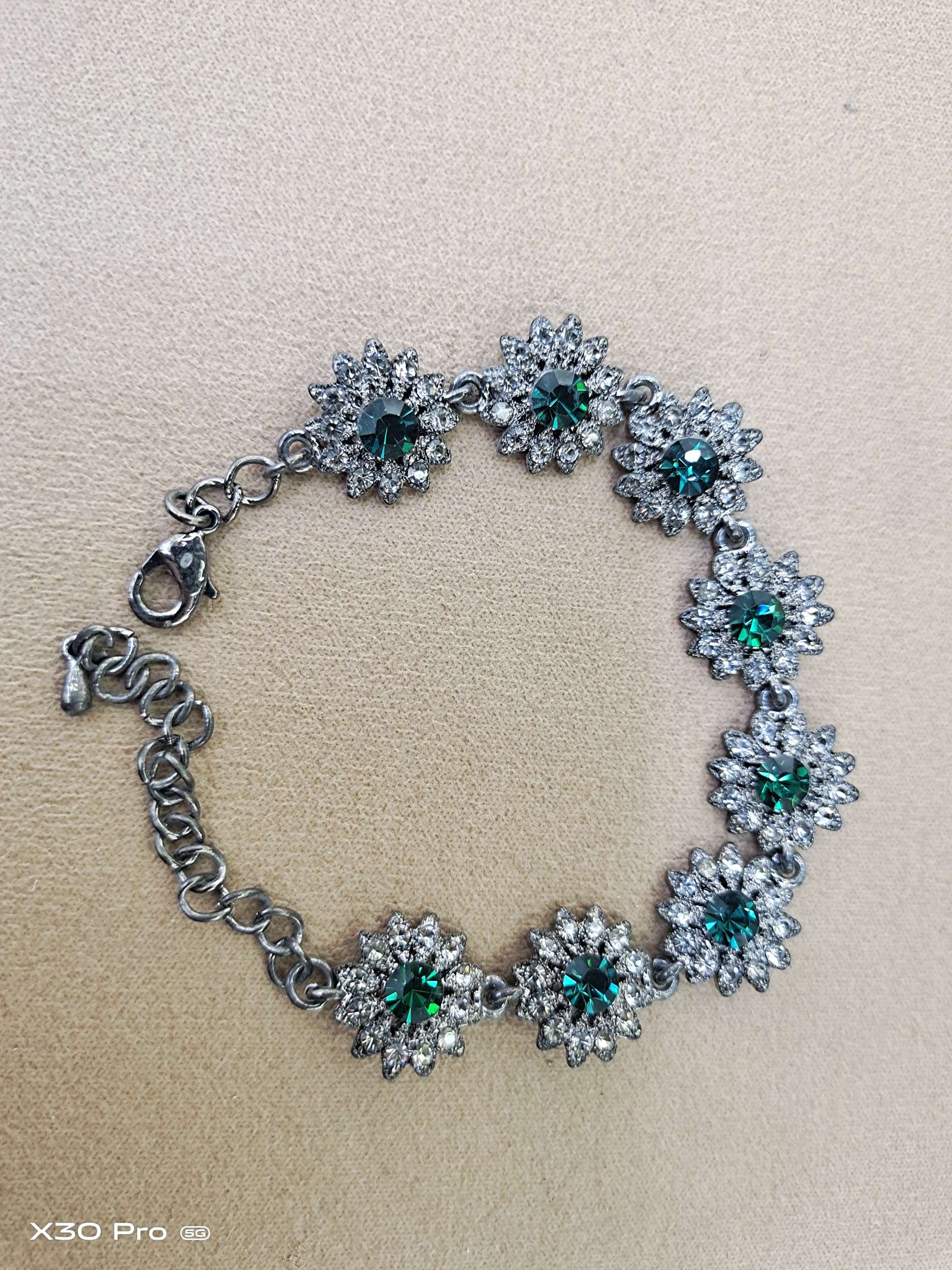 Plum shape rhinestone fashion bracelet thumbnail