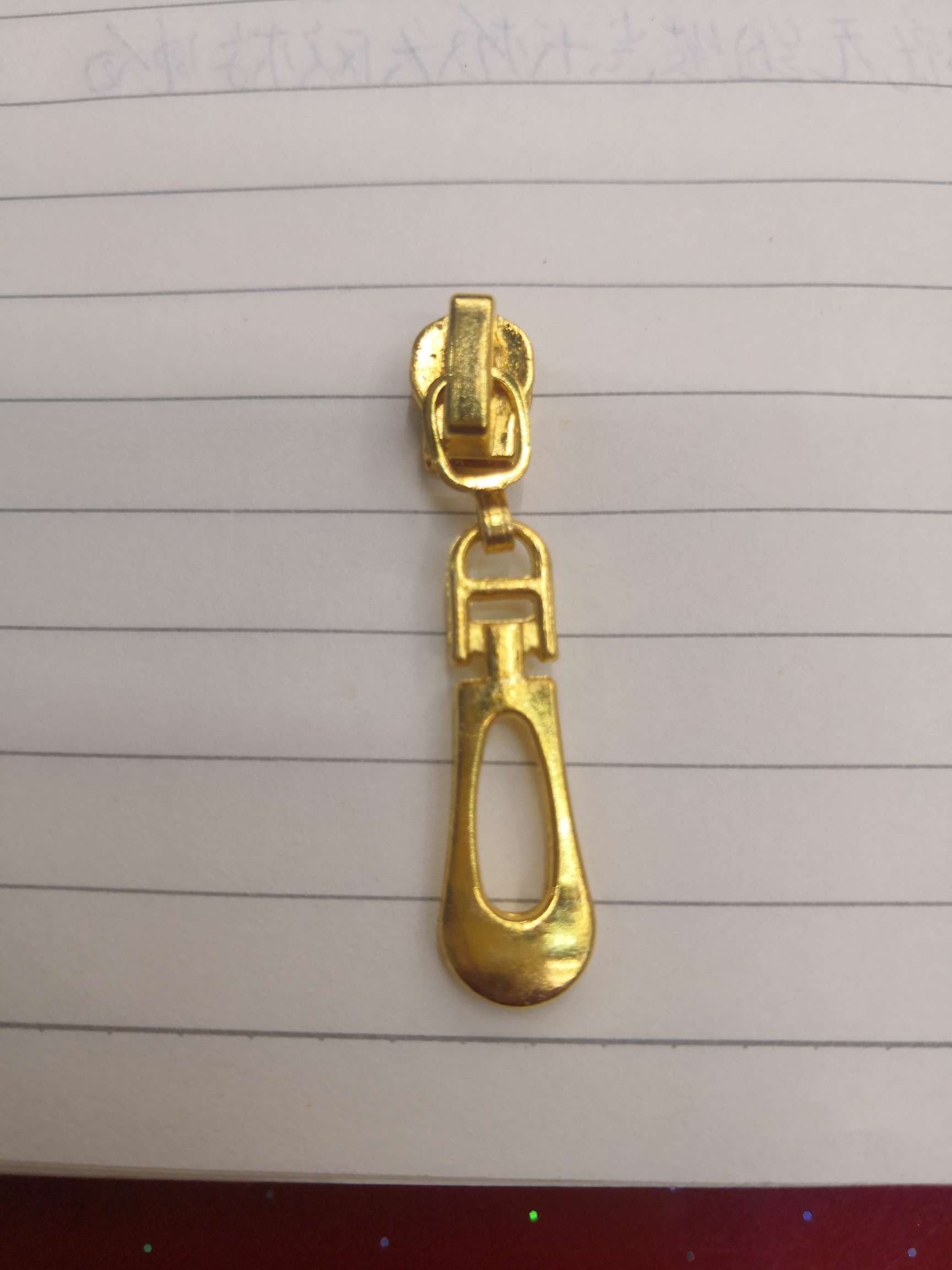 No. 3 Metal inactive duck tongue hanging gold details Picture