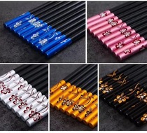 Flower language alloy chopsticks
