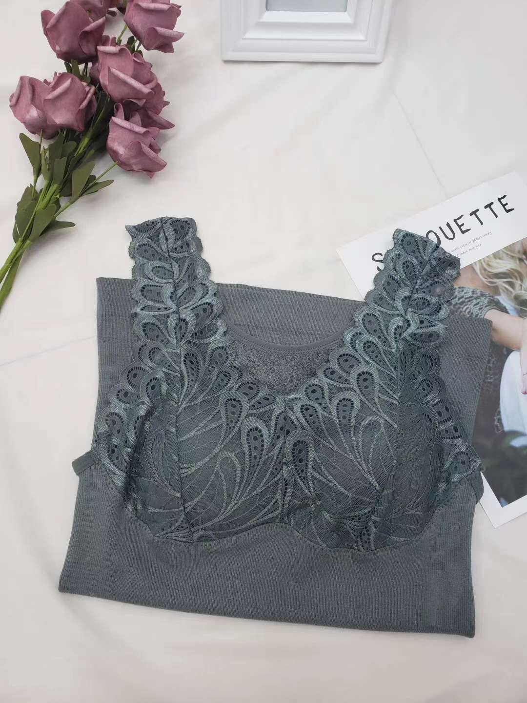 Peacock Lace Fleece Vest undefined
