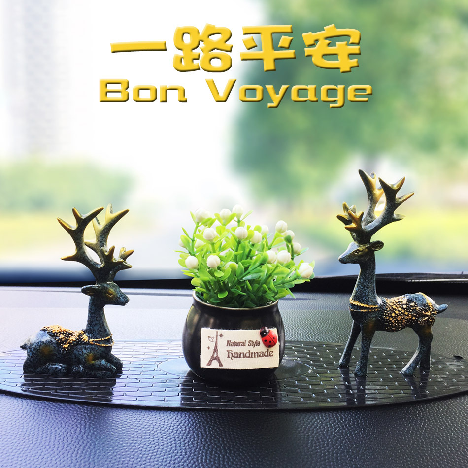 Resin fawn decorative ornaments a deer peace deer car ornaments on deer car ornaments thumbnail