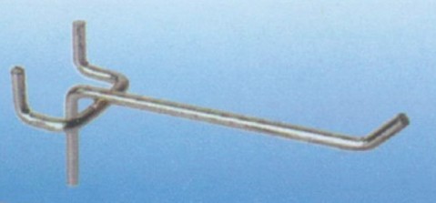 铁质电镀铬单线三脚孔板挂钩，孔板钩，铁线钩，钩子