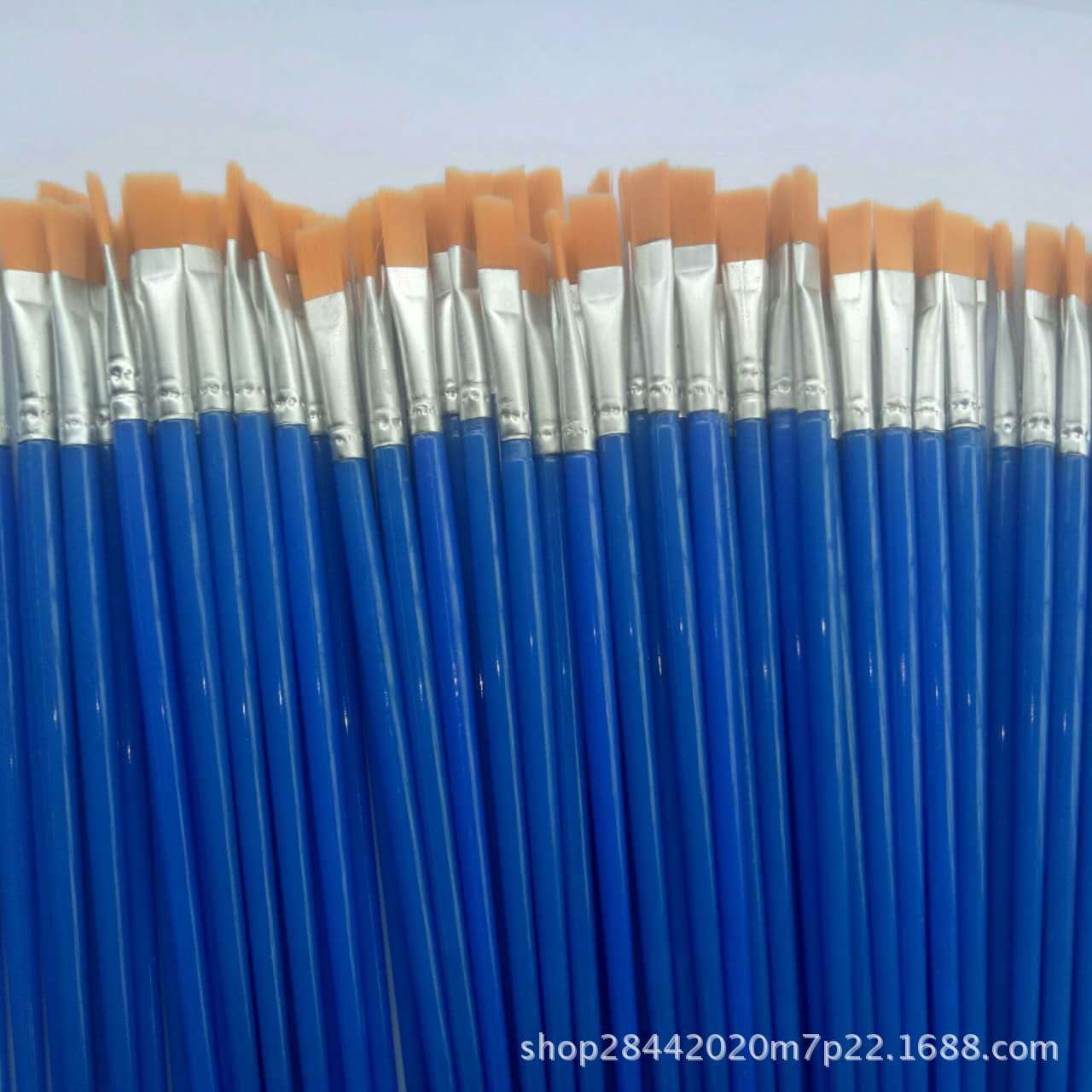 单支起售学生塑料尼龙毛画笔    适用于水彩水粉丙烯油画颜料笔刷详情图4