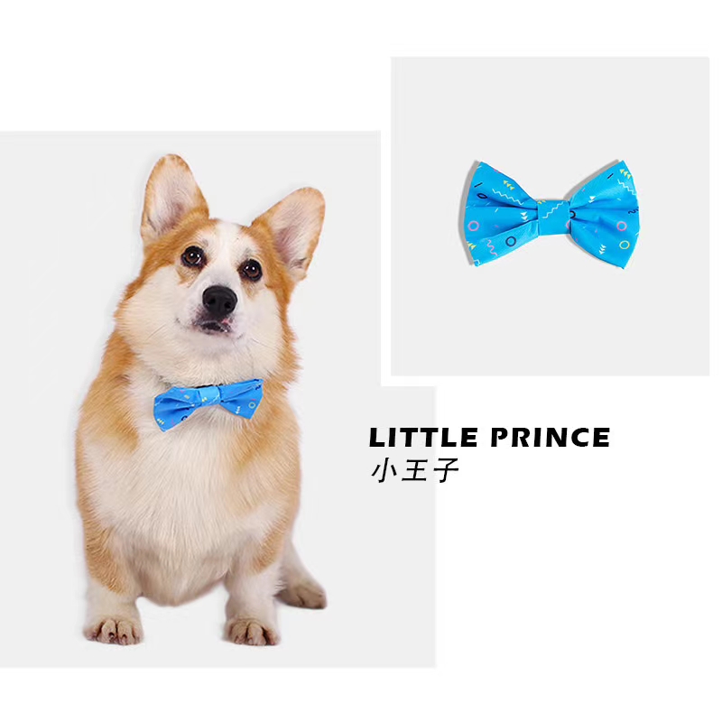 Hand-painted pattern bow tie, imported material is not sticky hair, rich color, each is very beautiful fashion pet bow tie with Japanese buckle behind, you can wear directly, super convenient! details Picture