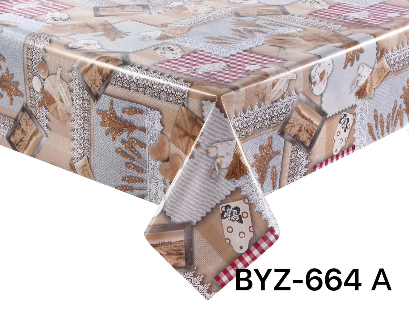 PVC printed yarn tablecloth, plain tablecloth, waterproof, oil-proof, no-wash and heat-resistant tablecloth Item Picture