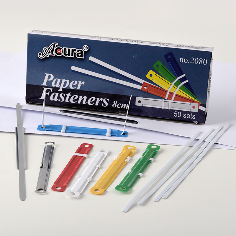 80MM metal binder clip binder consumables color plastic double hole binder binder loose-leaf A4 file clip