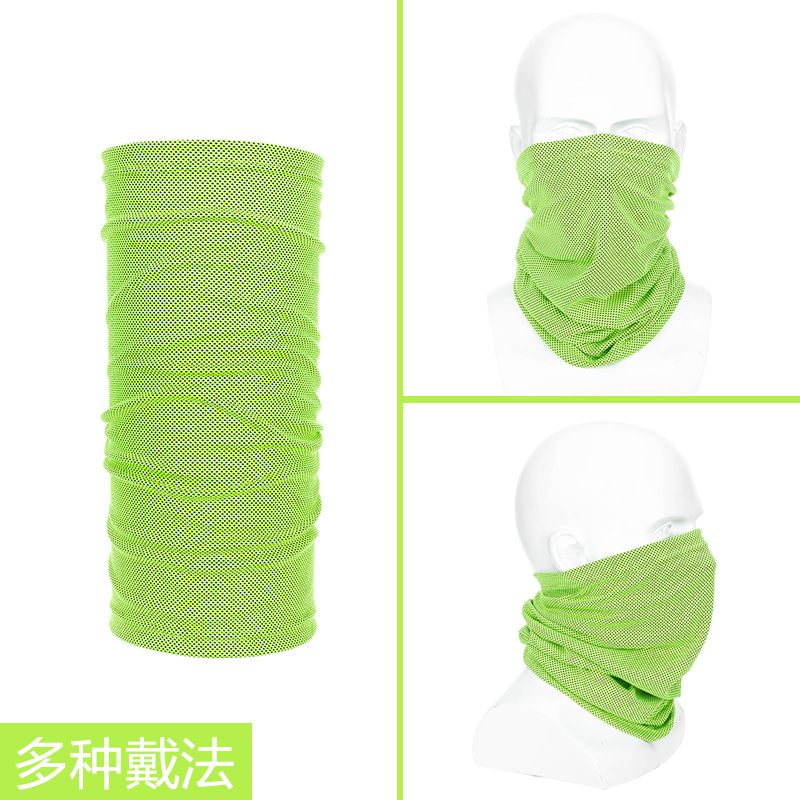 现货新款纯色亚马逊冷感脖套户外骑行运动头巾多功能冰感飞巾白底实物图