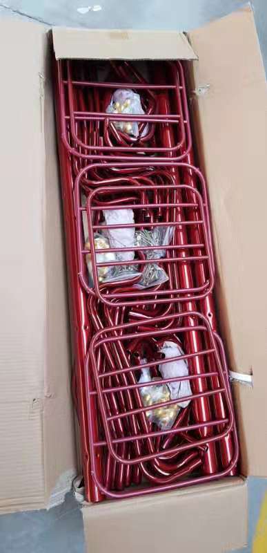 铁管喷漆落地衣帽架衣架红色喷漆细节图