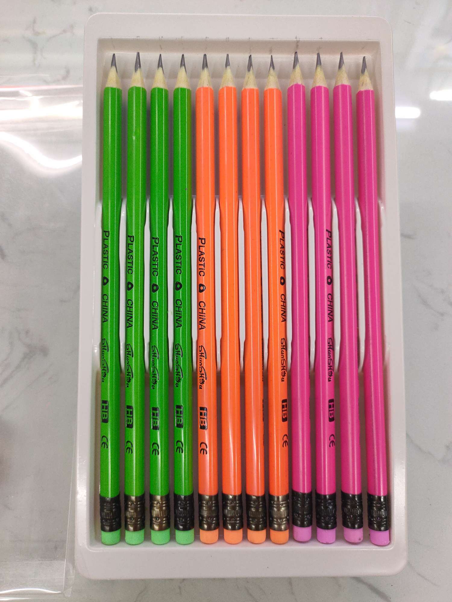 Twelve plastic triangle pencils Specification image