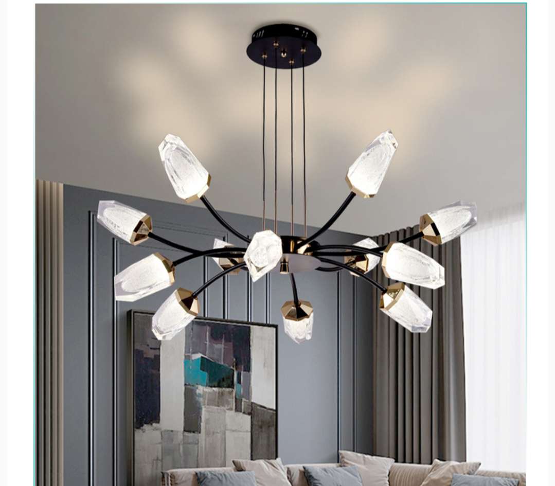 Modern and simple brushed pendant lamps are hung in the living room, study and dining room Application Scenario