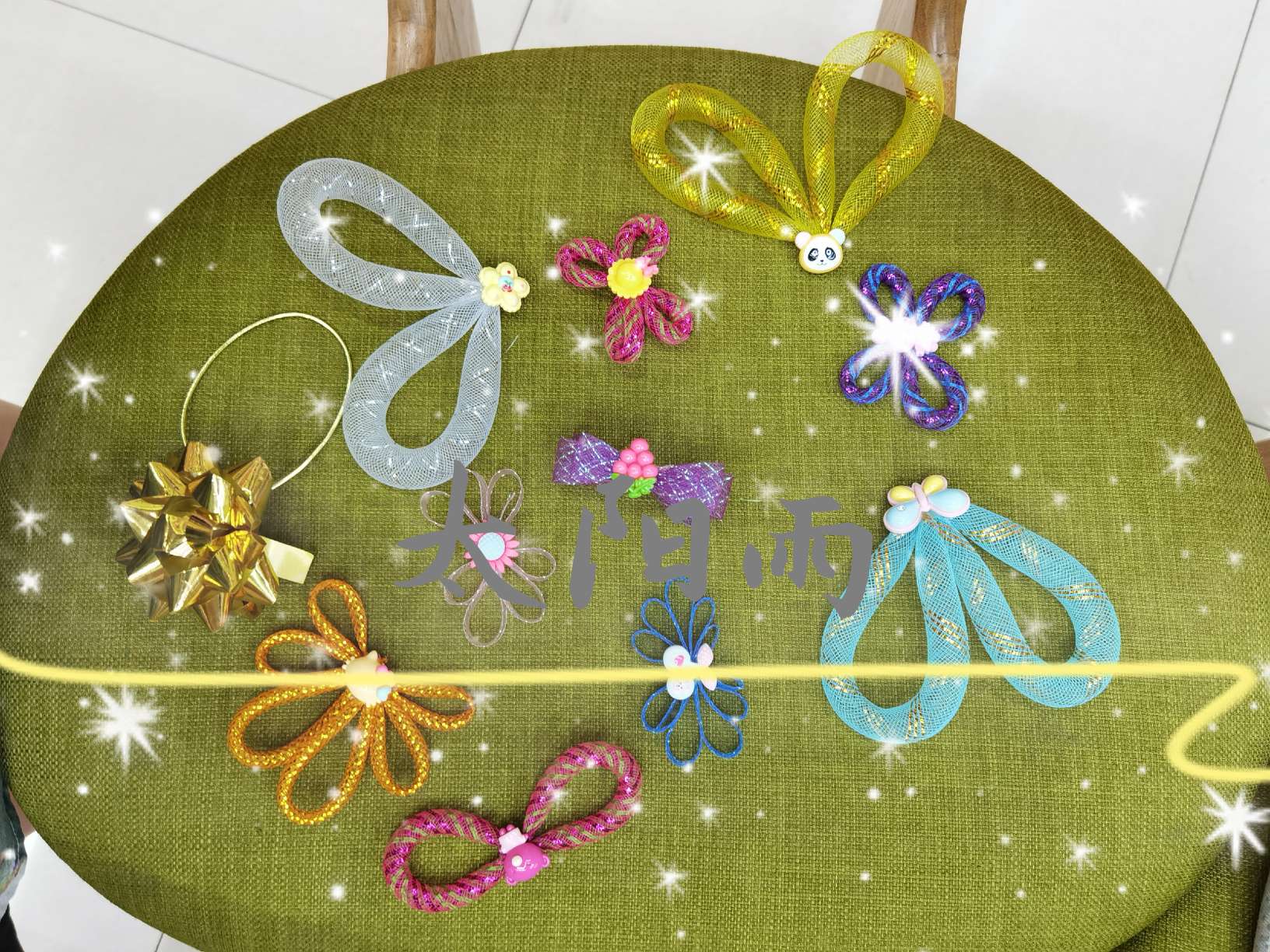 Elastic yarn net factory direct selling headgear flowers DIY knitting supplies decoration