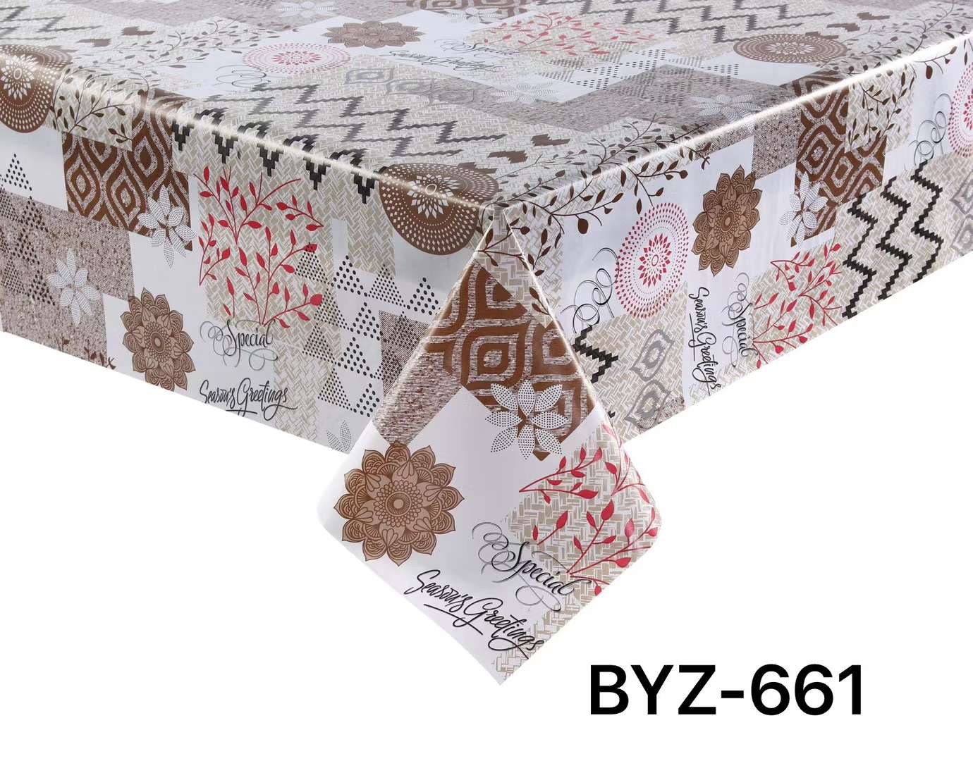 PVC printed yarn tablecloth, plain tablecloth, waterproof, oil-proof, no-wash and heat-resistant tablecloth