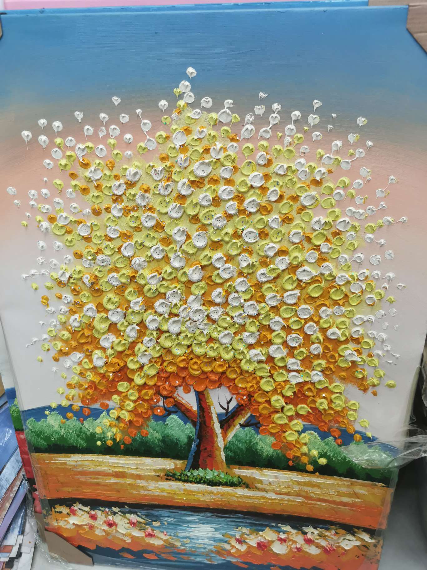 复古装饰画复古简约贴挂画斑点画