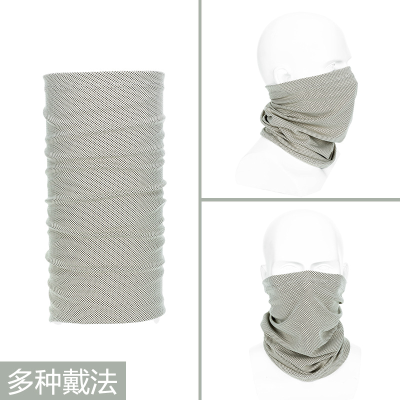 现货新款纯色亚马逊冷感脖套户外骑行运动头巾多功能冰感飞巾细节图