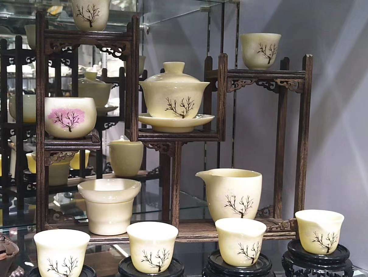 Yiwu Selection 11 topaz jade porcelain color changing set