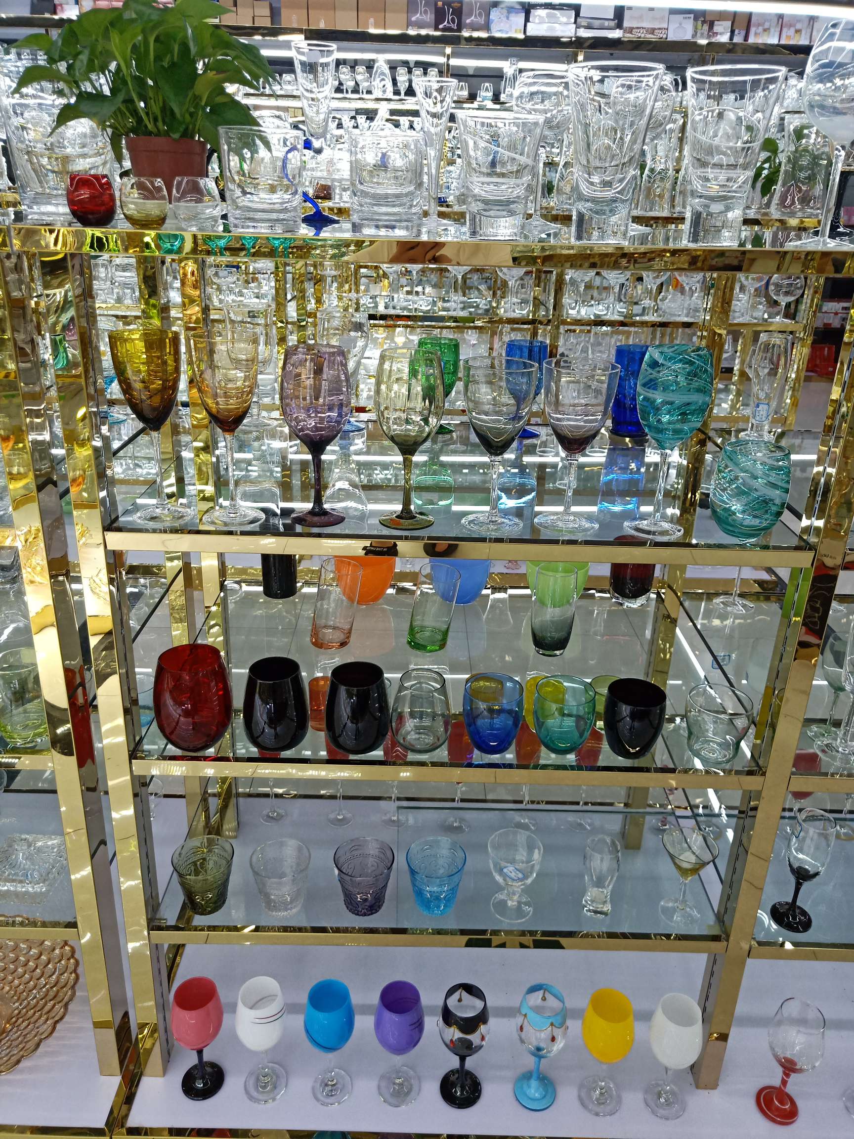 两色水晶玻璃高脚杯产品图