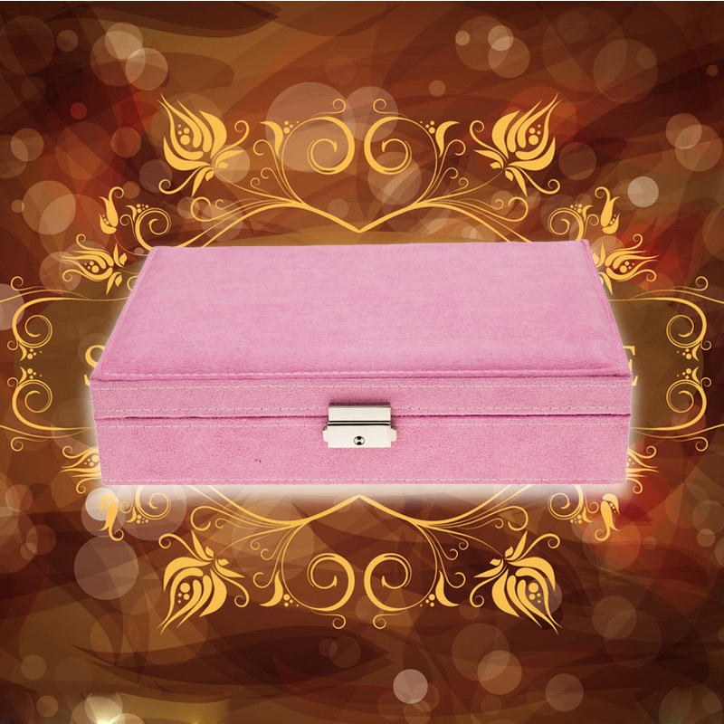 Yiwu Xinfu crafts Co., LTD. Direct selling, flannelette flat long square multi - grid jewelry box storage box thumbnail