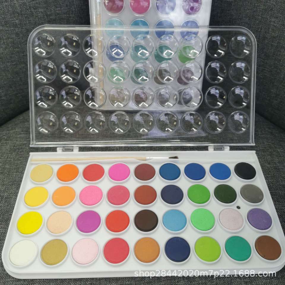 美术颜料实物图