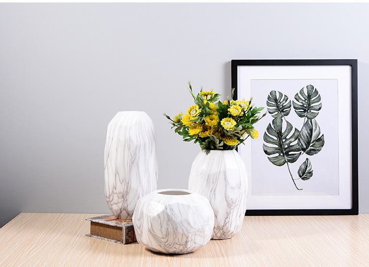 大理石纹花瓶陶瓷摆件创意花瓶摆件北欧家居装饰陶瓷花瓶摆件批发 https://m.1688.com/offer/5568详情图9