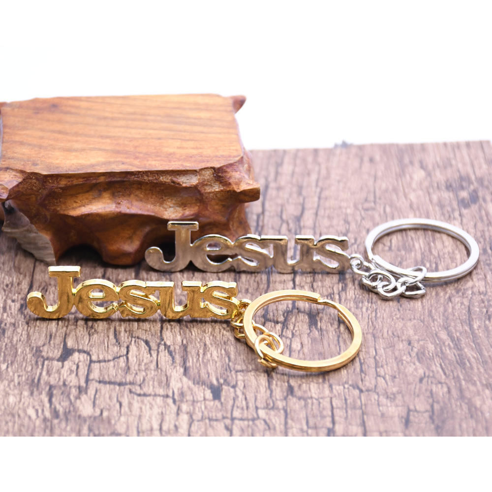 Top 100 Gold and silver Jesus keychain pendants, ring decorations, religious pilgrimage site gifts and giveaways details Picture