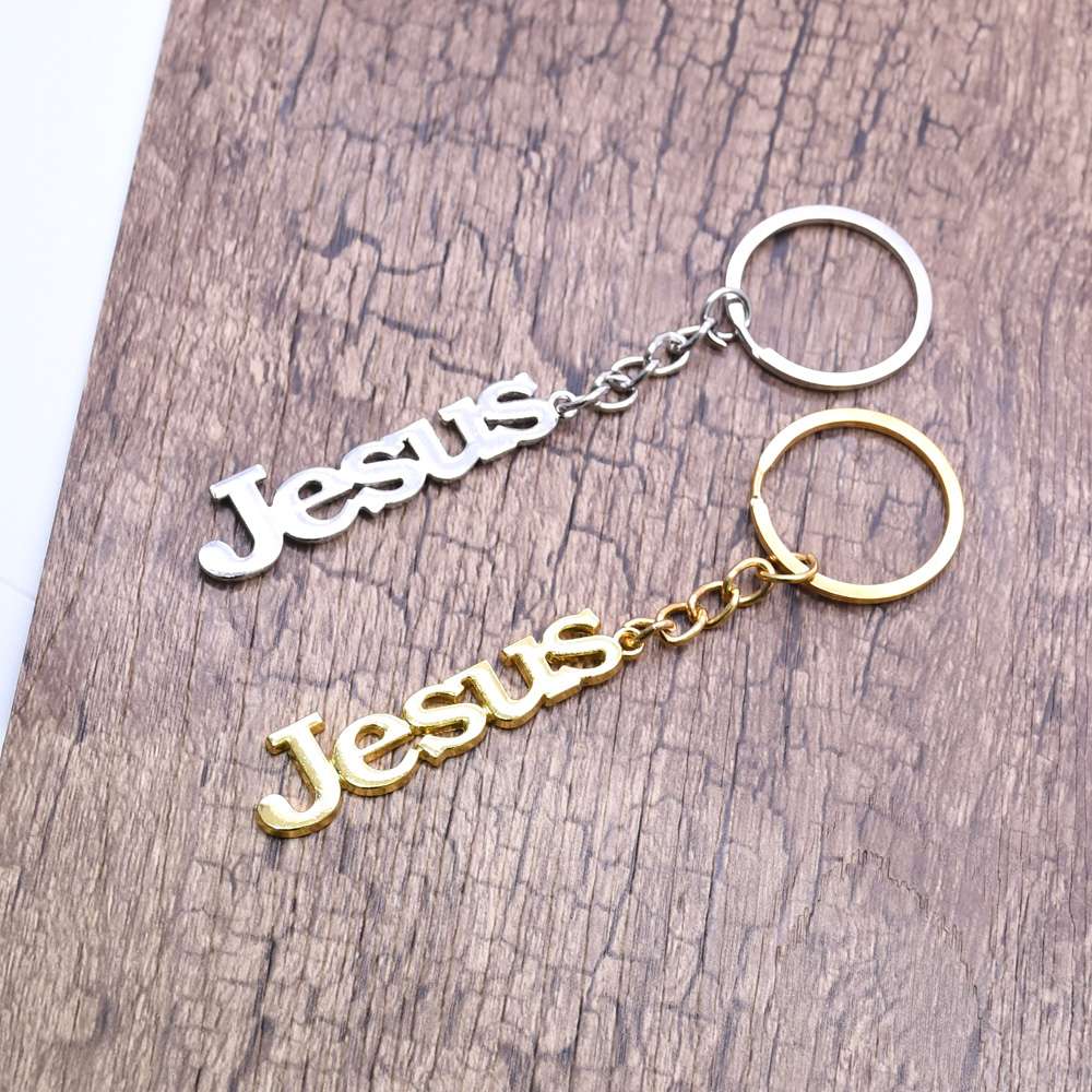 Top 100 Gold and silver Jesus keychain pendants, ring decorations, religious pilgrimage site gifts and giveaways Specification image