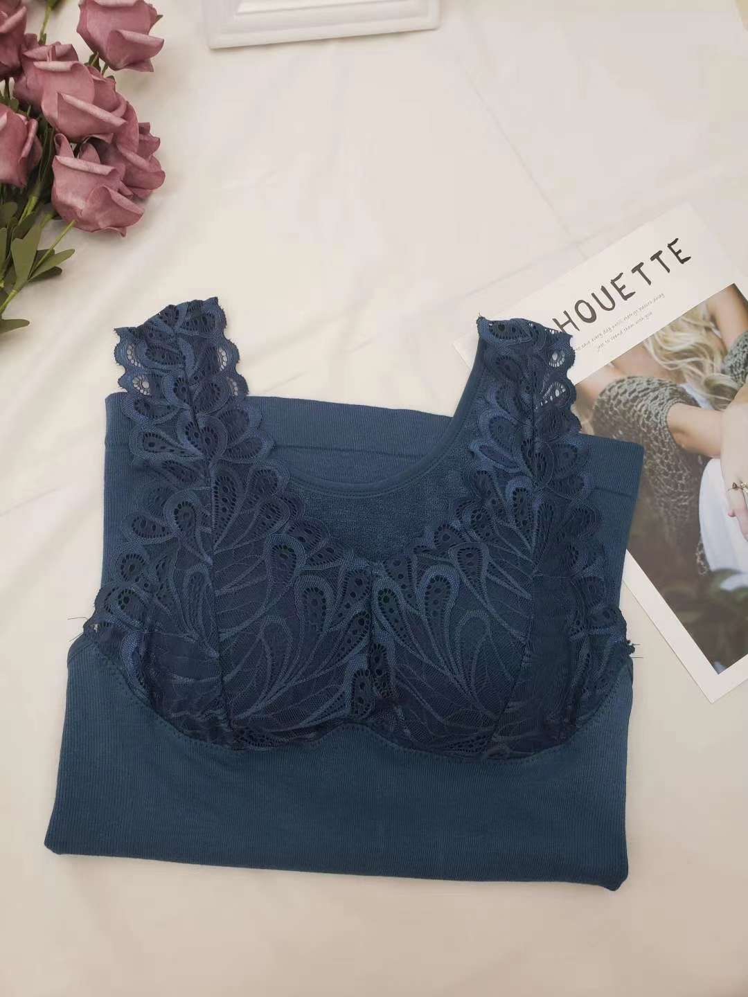 Peacock Lace Fleece Vest Item Picture