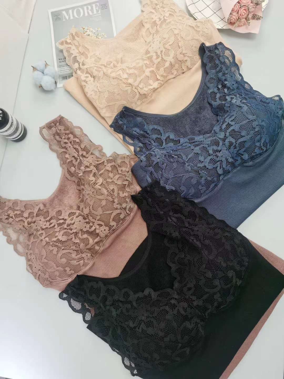Peacock Lace Fleece Vest undefined