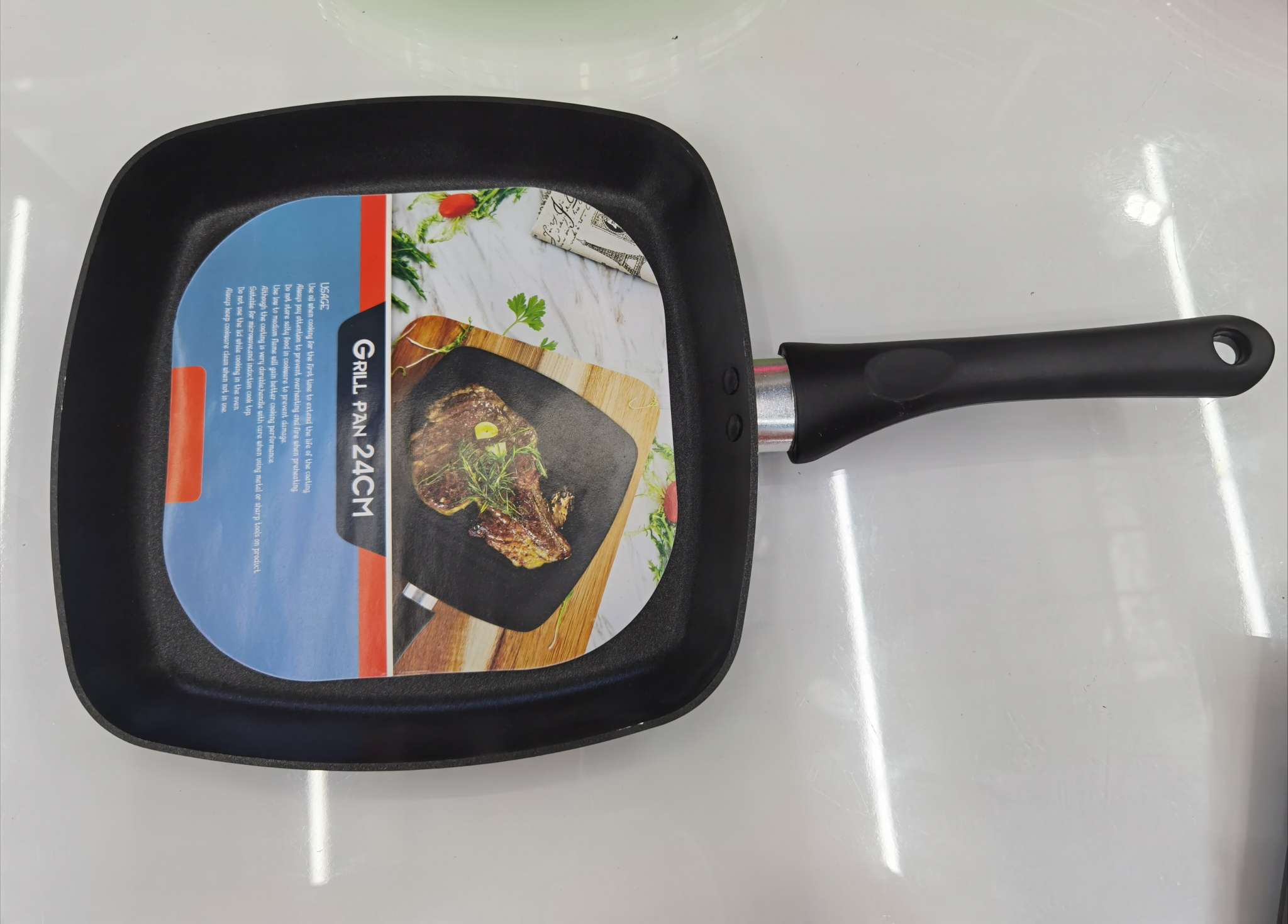24 square steak frying pans