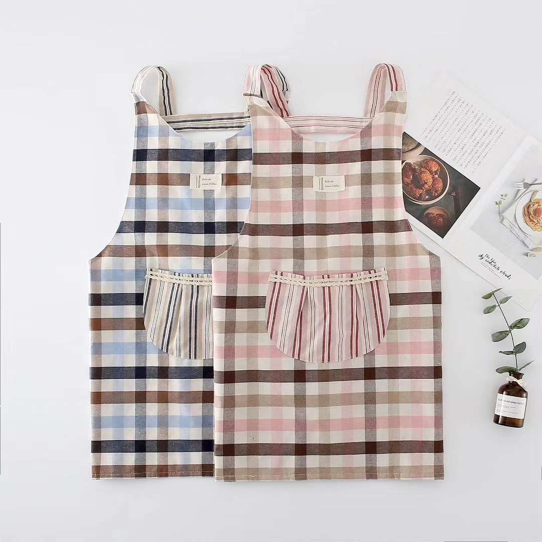 Yarn-dyed fabric double apron