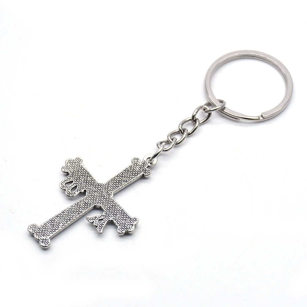 Baiyou Ancient Silver cross keychains, pendants, rings, ornaments, religious pilgrimage site gifts and promotional items details Picture