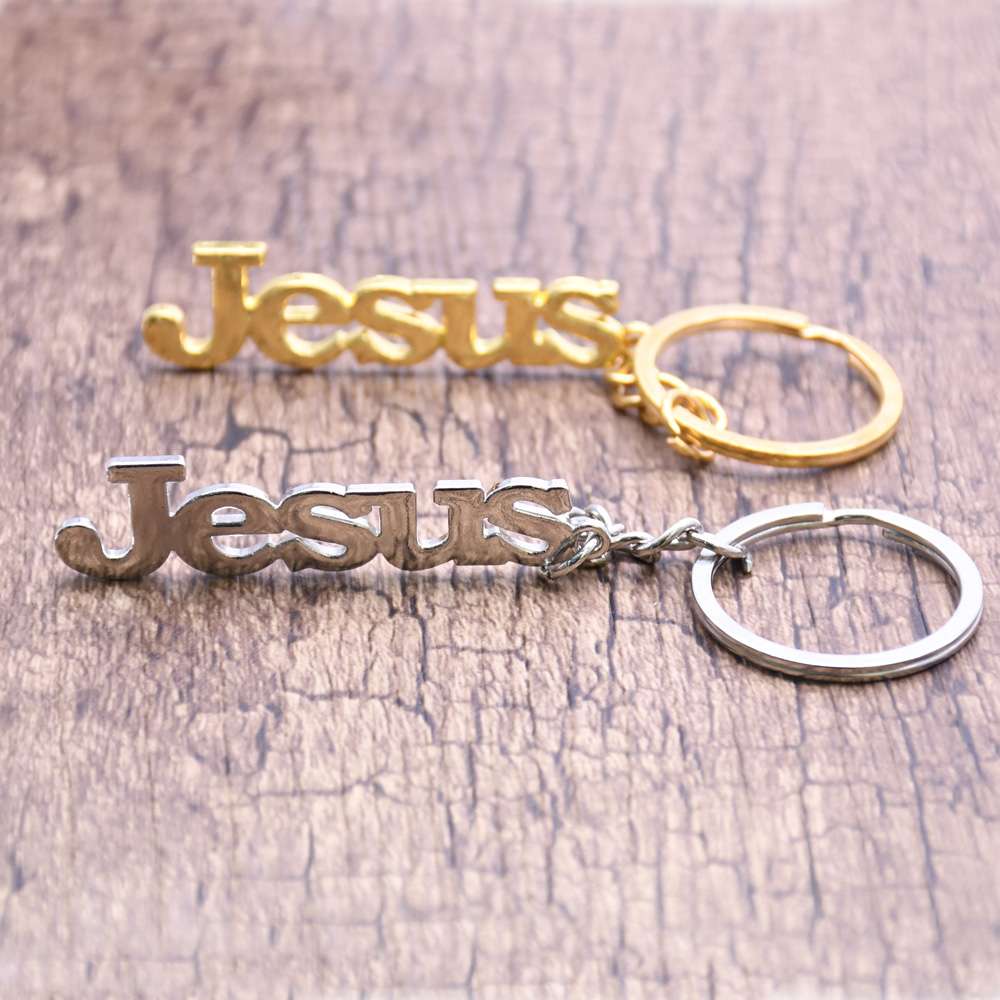Top 100 Gold and silver Jesus keychain pendants, ring decorations, religious pilgrimage site gifts and giveaways Item Picture