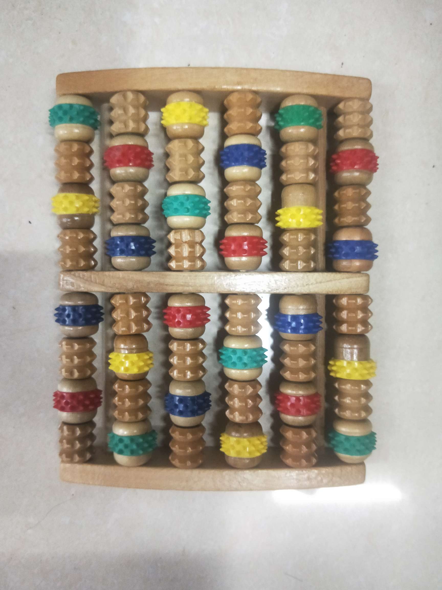 排状六脚底按摩器 足底按摩器 竹制脚底按摩器