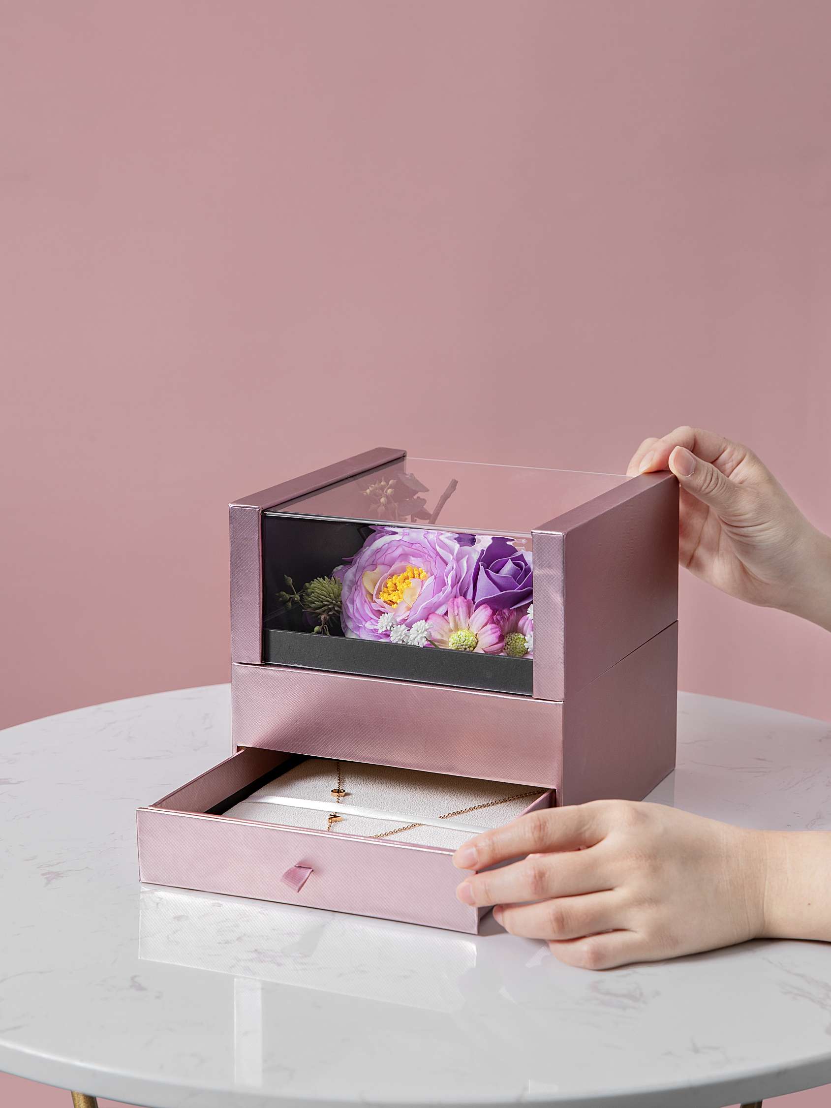 亚克力项链盒——紫