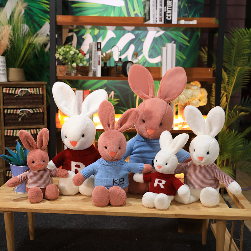 Cute bunny plush toy children's doll sleeping pillow doll doll Birthday gift boy girl